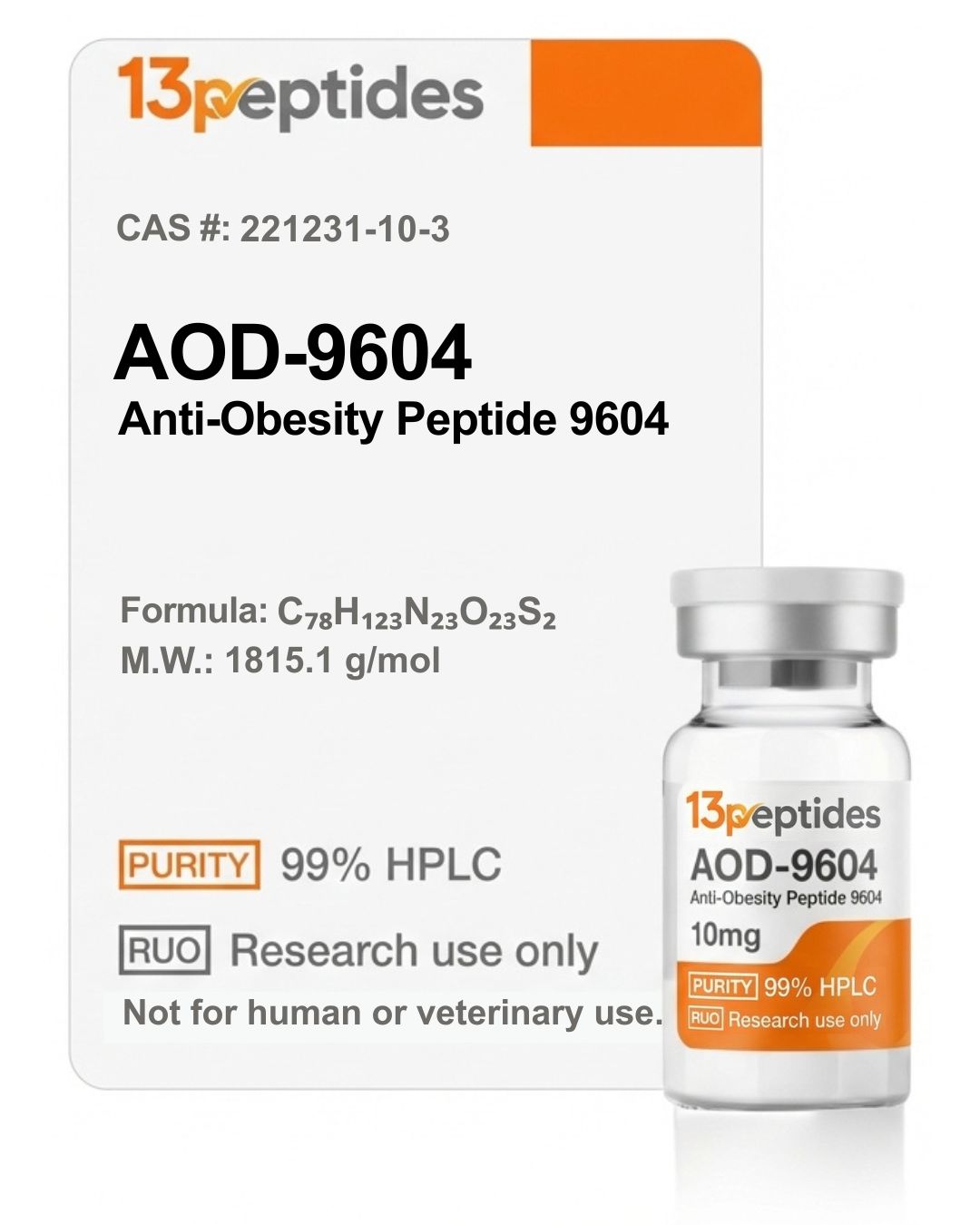 AOD-9604 10MG – Research Peptide